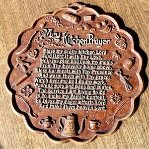 Mid Century Kitchen Prayer Sign